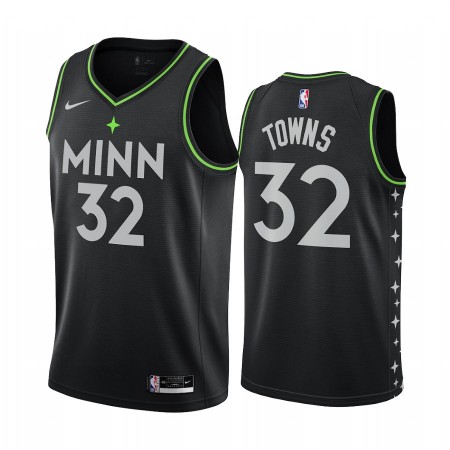 Maillot Basket Minnesota Timberwolves Karl-Anthony Towns 32 2020-21 City Edition Swingman - Homme